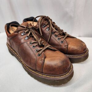 Dr. Martens Brown Mens Size 14 Leather Oxford Lace-Up Platform Shoes Vintage